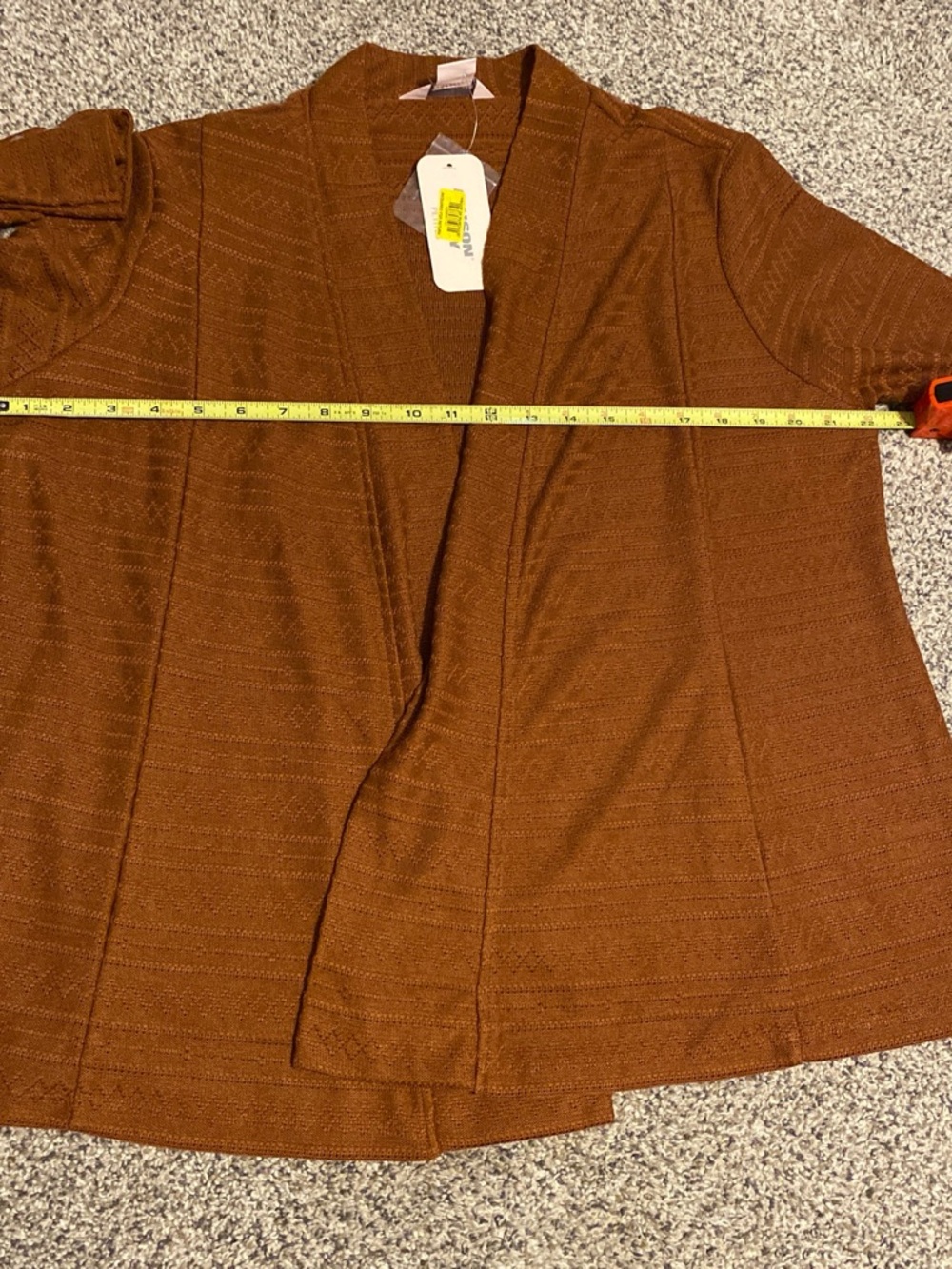 Allison Daley NWT Rust Open Front Cardigan Size Petite Medium - Picture 6 of 7